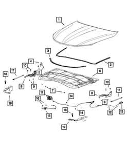 Genuine Mopar Hood Prop Left 68105153AB - Picture 1 of 1
