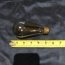 Antique Vintage Tinted Glass Carbon Filament Light Bulb Works Great RARE