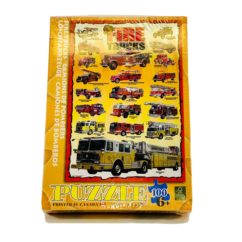 Eurographics Fire Trucks Jigsaw Puzzle (100-piece)