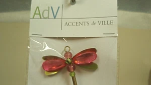 Book mark butterfly pink & green on wire new in package fast free shipping - Picture 1 of 2