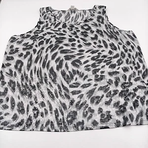 Laura Ashley Top Women's 3X Multicolor Shiny Animal Print Design - Picture 1 of 6