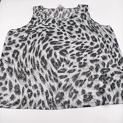 Топ женский Laura Ashley 3X разноцветный блестящий анималистический принт дизайн - Изображение 1 из 4