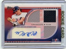 2010 USA BASEBALL #USAAR-MM MIKIE MAHTOOK AUTOGRAPH JERSEY RC #213/219, TIGERS
