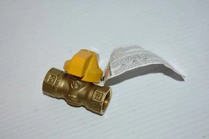 1/2 pulgada. Válvula de gas de latón FPT de 1 pieza con mango de seguridad - Imagen 1 de 5