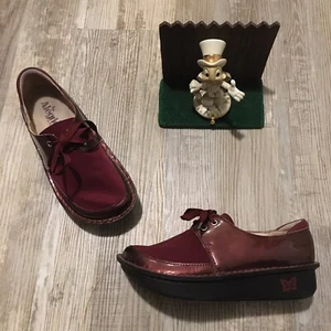 Alegria Women's Burgundy Lace Up Patent DAN-528 Size 8-8.5 / 38 Minimal Wear - Picture 1 of 8