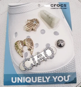 CROCS Jibbitz CIAO Paquete de 5 Dijes Zapatos Genuinos Cocodrilos Ángel Obelisco + Pista - Imagen 1 de 7