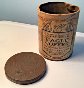 SELTENE antike Vintage ADLER KAFFEEDOSE Speck, Stickney & Co. Albany N.Y. - Bild 1 von 10