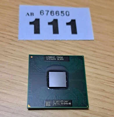 INTEL CORE 2 DUO T5250 CPU - SLA9S - 1.50GHz/2M/667MHz  (Socket P) - Image 1 of 2
