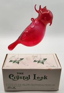 Maceta colgante vintage Silvestri The Crystal Look 9027 pájaro cardenal rojo en caja - Imagen 1 de 8
