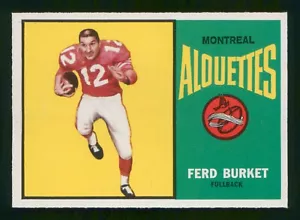 Ferd Burket 1964 Topps CFL 64 Nº 45 Como Nuevo+ 75617 - Imagen 1 de 2