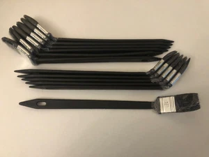 Long Reach Angled Radiator Paint Brush - 12 Pack - 38mm - Cranked Handle - Picture 1 of 3
