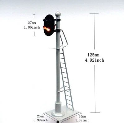 XY1-1-2 Block Signal TrafficTwo LED Lights Green Red  O Scale Model 2pcs RailWay - Image 1 of 4