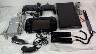 Nintendo Wii U Gaming System 32GB Console, Gamepad, Controllers, Complete Black - Image 1 of 4