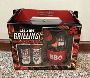 Sebastian Spice Gourmet Seasonings BBQ Grilling Set Rub, Sauce, Marinade & Brush - Picture 1 of 6