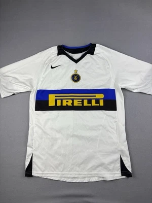 Camisa de futebol vintage Nike Inter Milan tamanho pequeno branca 2005/2006 AWAY - Imagem 1 de 4