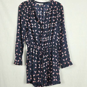 Daniel Rainn Bird Print Langarm Strampler Navy XS - Bild 1 von 12