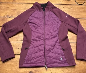SPYDER Women's Nova Full Zip Hybrid Jacket SIZE MEDIUM Purple Eggplant - Picture 1 of 18