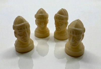 Piezas de ajedrez Whitman 1963 peón (4) blanco vintage repuesto plástico hueco Foto 1 de 4