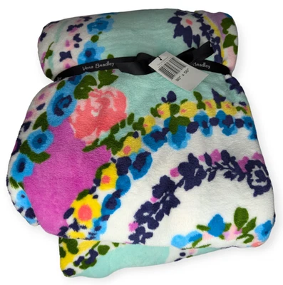 Vera Bradley Wildflower Paisley 80" x 50" Soft Fleece Throw with Tags - Image 1 of 4