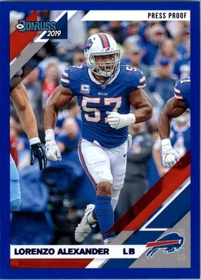 2019 Donruss Press Proof Blue #39 Lorenzo Alexander - FB - Image 1 of 2