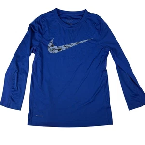 Nike Dri-Fit Shirt Youth Medium Long Sleeve Athletic Performance - Picture 1 of 8