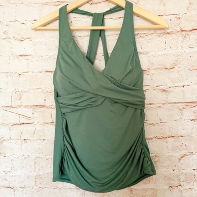 Tankini de natación Jantzen verde envolvente halter talla 8 Foto 1 de 4