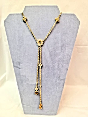 Collar Avon Lariat Tono Dorado Nuevo Antiguo Stock Foto 1 de 4