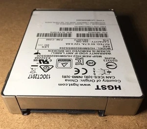 HGST 200GB SSD SAS 12Gbps 2.5" HARD DRIVE MODEL: HUSMH8020BSS204 P/N: 0B32072 - Afbeelding 1 van 2
