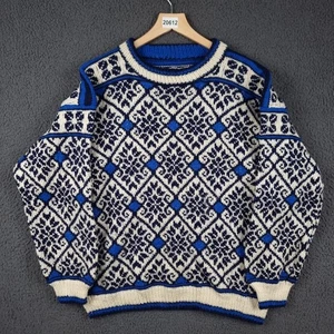 Vintage NORWEGER Pullover Herren M Medium Nordic Scandinavian Fair Isle Wolle Strick - Bild 1 von 8