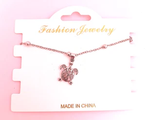 Neu Modeschmuck Damen Armband Silber Schildkröte Charm & Verlängerungskette - Bild 1 von 16