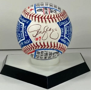 Steve Yeager signierter OML Baseball, VCBC SuperStats, handbemalt, JSA, Dodgers - Bild 1 von 11