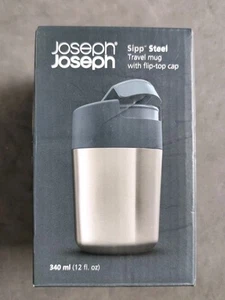 Joseph Joseph Sipp Edelstahl Thermo Travel Mug, Hygienisch Auslaufsicher 340ML - Bild 1 von 3