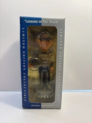 Jimmie Johnson Legends of the Track Limited Forever Bobblehead Lowes 2002 LEER Foto 1 de 4