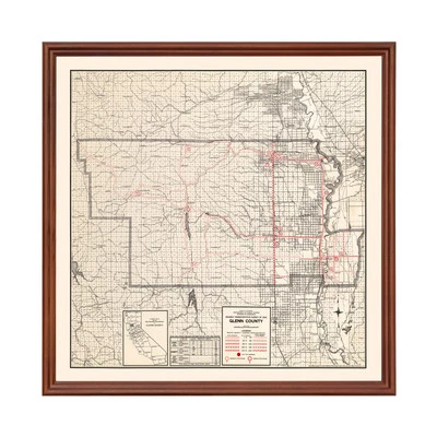 Old Map of Glenn County, CA 1935 - Vintage California Art - Image 1 of 4