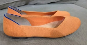 Rothy's Women's Flat Ballet Shoes Size 9 Tangerine Orange Round Toe Washable EUC - Picture 1 of 10