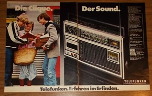 Seltene Werbung vintage TELEFUNKEN BAJAZZO CR 6000 DIGITAL Radio-Recorder 1979 - Picture 1 of 1