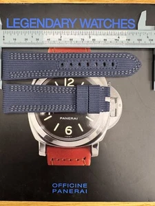 Panerai OEM Armband Stoff 3 Stiche blau 26/22 mm 125/95 L - Bild 1 von 5
