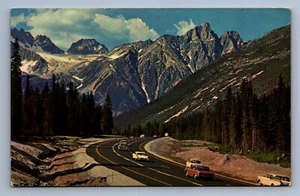 Postcard Vtg Canada Rogers Pass British Columbia Slkirk Range Rockies - Picture 1 of 2