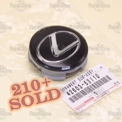 4260353110 Tapacubos central de rueda negro genuino OEM Toyota Lexus ES250 IS300 LS460 Foto 1 de 4