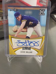 STEVE HAJJAR 2021 LEAF DRAFT ROOKIE RC AUTO **CINCINNATI REDS** 