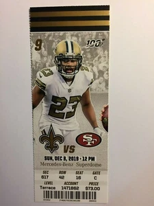 Boleto de los New Orleans Saints vs San Francisco 49ers 8 de diciembre de 2019 - Imagen 1 de 1