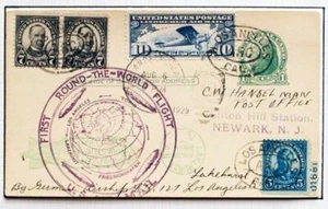 USA 1929 ZEPPELIN, Round the World Airship Flight Card LA to Lakehurst , Nutley - Picture 1 of 5