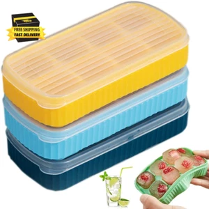 Mini Bandejas para Cubitos de Hielo con Tapas para Mini Nevera Congelador, Juego de 3, Cubitos de Hielo Pequeño - Imagen 1 de 7