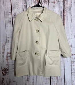 Michael Kors Womens Short Swing Trench Coat Beige Size 6 - Picture 1 of 4