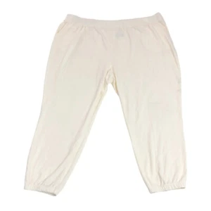 Old Navy Womens Plus 4X High Rise Thermal Waffle Knit Lounge Jogger Pants Cream - Picture 1 of 14