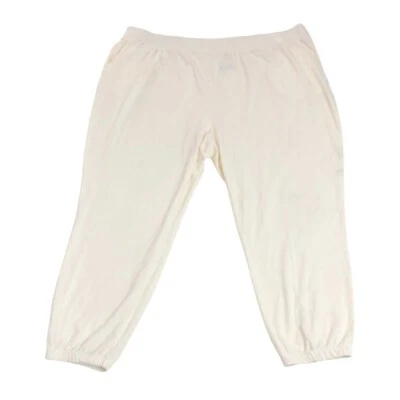 Pantalones deportivos Old Navy para mujer Plus 4X tiro alto térmicos tejidos gofre salón crema Foto 1 de 4