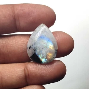 19.10 Cts Rainbow Moonstone Bracelet Making Cabochon Natural 24X19X5 MM - Picture 1 of 6