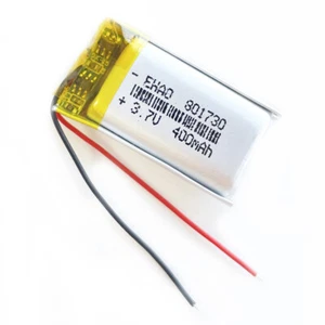 Batteria ricaricabile polimero LiPo 3.7V 400mAh 801730 per auricolare video penna GPS - Foto 1 di 10