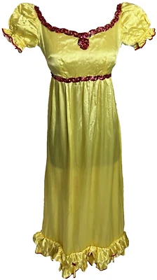 VTG Mardi Gras Costume Empire Waist Bridgerton Gown Edwardian XS Satin Parade - Image 1 of 4