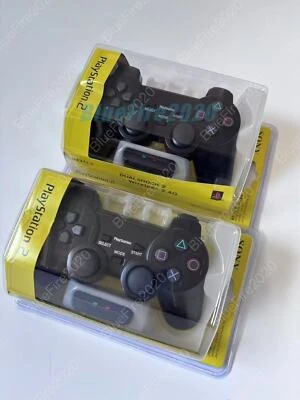 2 Pieces -Wireless Controller for Playstatian 2 PS2-Black（With Receiver） - Image 1 of 2